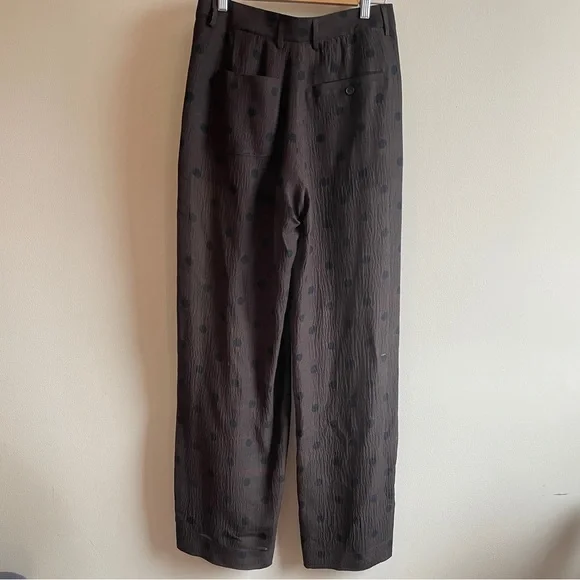 Creatures of Comfort semi sheer polka dot pants trousers fits size 6 brown - Picture 7 of 12